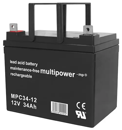 Multipower MPC34-12 | 12V 34Ah Blei-Akku / AGM Batterie Zyklenfest Multipower MP34-12C 12V 34Ah Blei-Akku / AGM Batterie Zyklenfest online bei pro-akkus kaufen