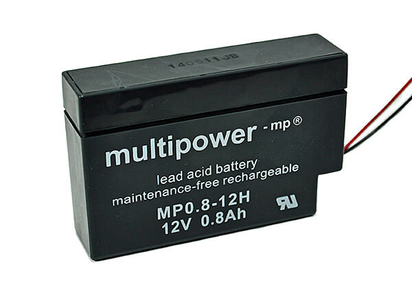 Multipower MP0.8-12H 12V 0,8Ah Blei-Akku / AGM Batterie Multipower MP0.8-12H 12V 0,8Ah Blei-Akku / AGM Batterie