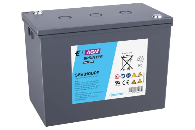 Exide Sprinter S6V3100PP - 6V 195Ah Blei-AGM Akku Hochstrom online bei pro-akkus kaufen