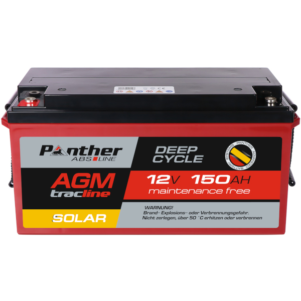 Panther AGM tracline TRASO12-150 Solar | 12V 150Ah Deep-Cycle Batterie online bei pro-akkus kaufen