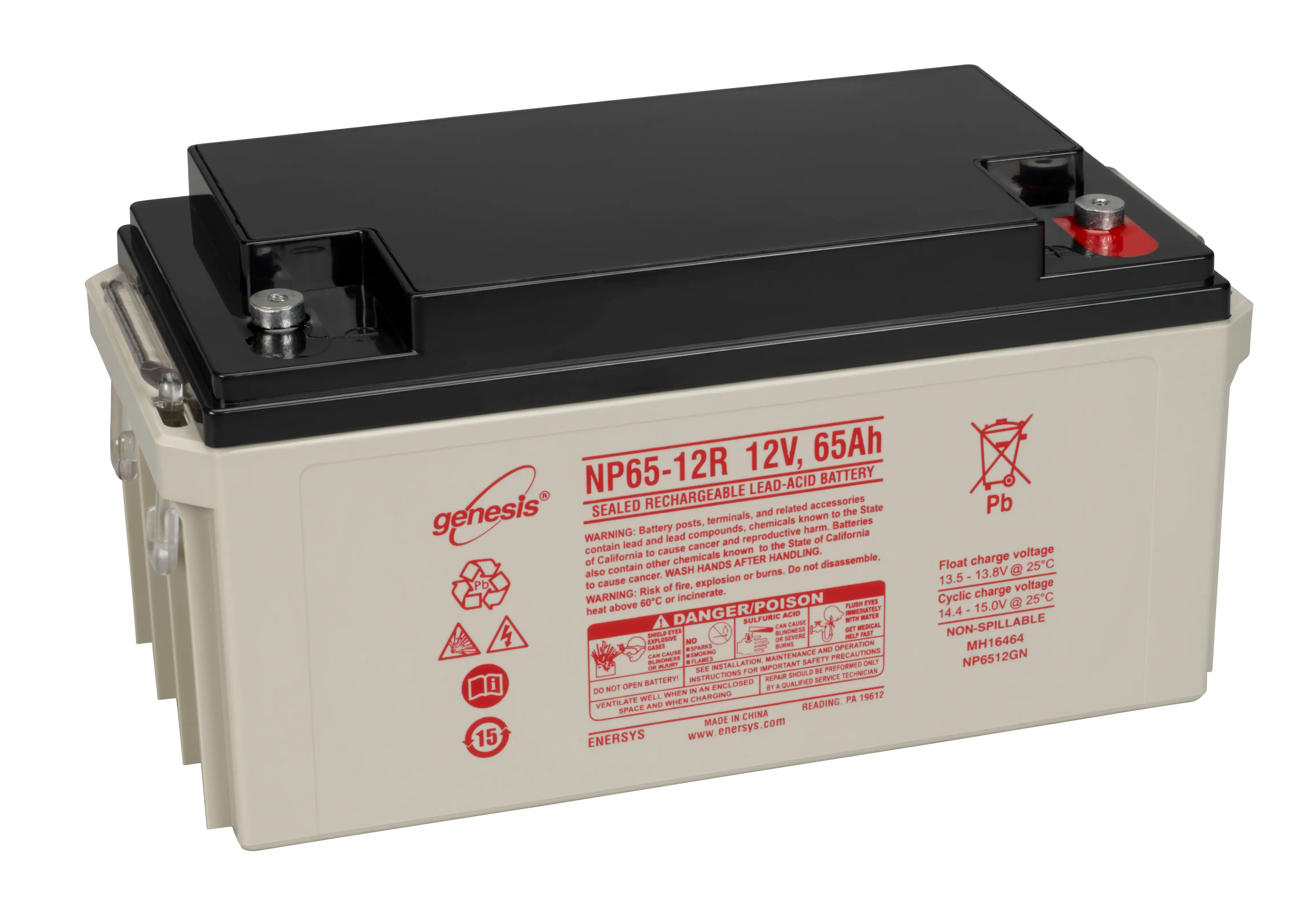 EnerSys genesis NP65-12R - 12V | 65Ah Blei-Vlies (AGM) Akku VdS online bei pro-akkus kaufen