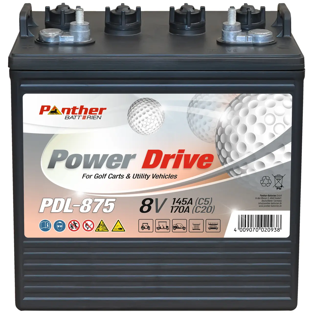 Panther Power Drive PDL-875 8V 170Ah Blei-Säure Batterie