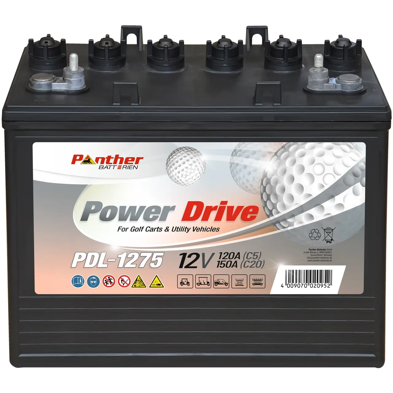 Panther Power Drive PDL-1275 12V 150Ah Blei-Säure Batterie online bei pro-akkus kaufen