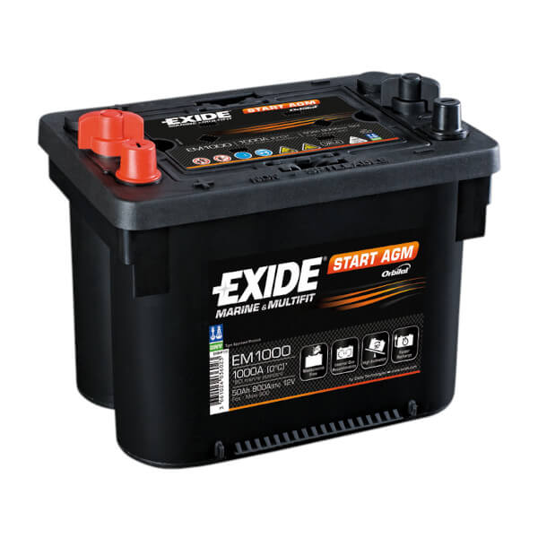 Exide Dual AGM EM1000 Batterie - 12V 50Ah Exide Dual AGM EM1000 Batterie - 12V 50Ah