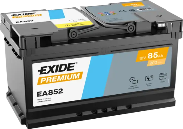 Exide Premium EA852 Autobatterie - 12V 85Ah online bei pro-akkus kaufen