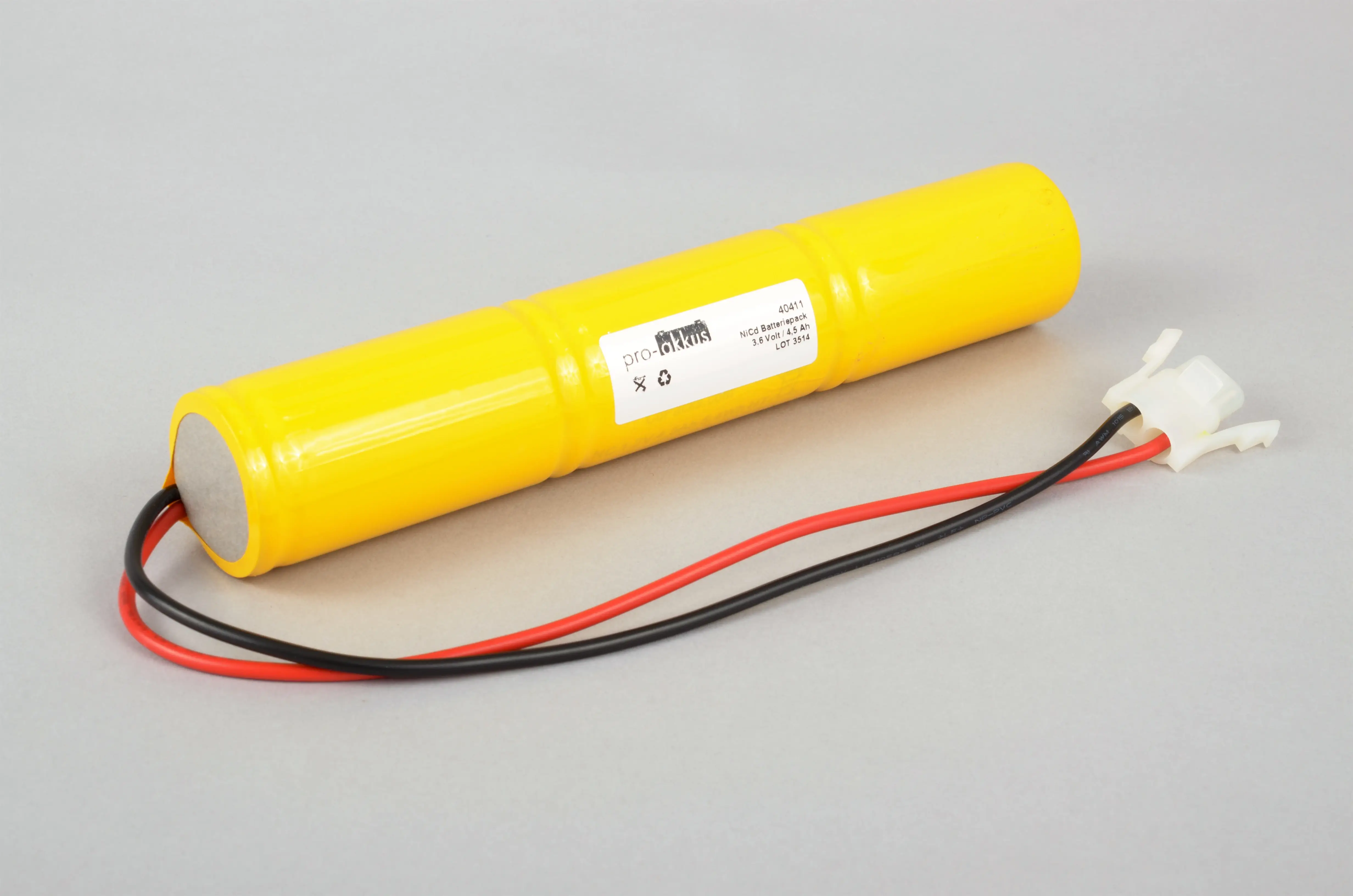 NiCd Notbeleuchtung Akku 3,6V / 4,5Ah für Liteplan 3-CD45/S/A online bei pro-akkus kaufen