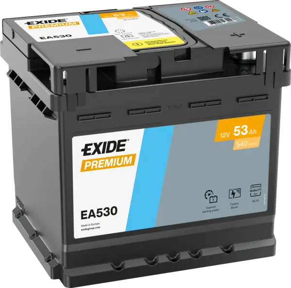 Exide Premium EA530 Autobatterie - 12V 53Ah Exide Premium EA530 Autobatterie - 12V 53Ah online bei pro-akkus kaufen