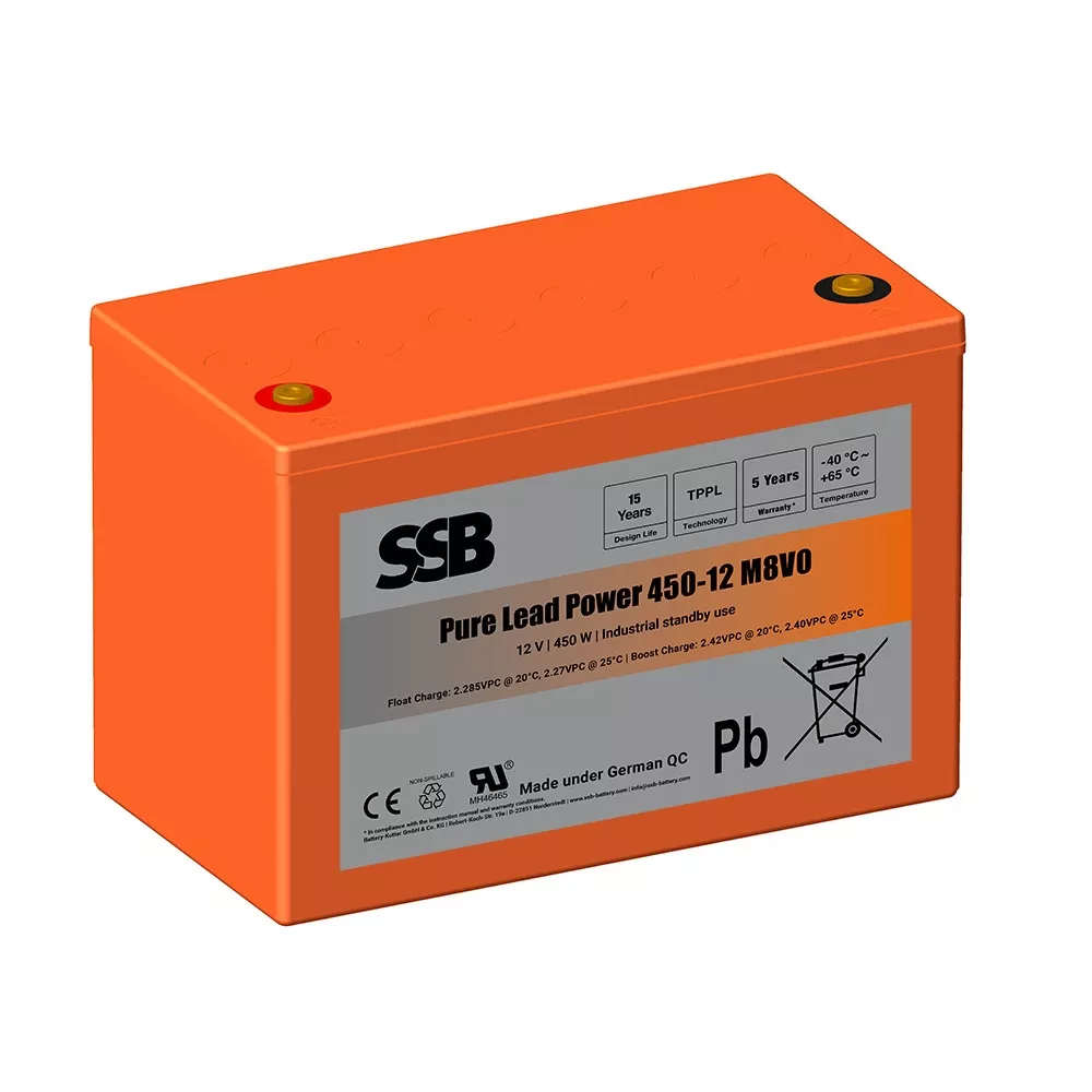 SSB Pure Lead Power 450-12 M8V0 | 12V 95Ah Reinblei AGM-Akku online bei pro-akkus kaufen