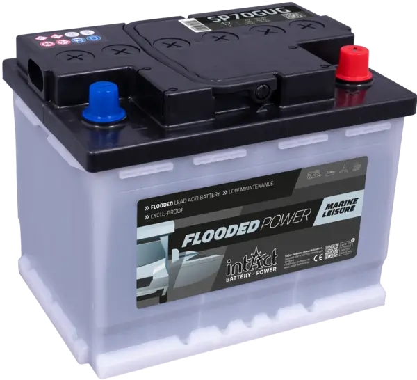 intAct SP70GUG Flooded-Power | 12V 70Ah Blei-Säure-Batterie online bei pro-akkus kaufen