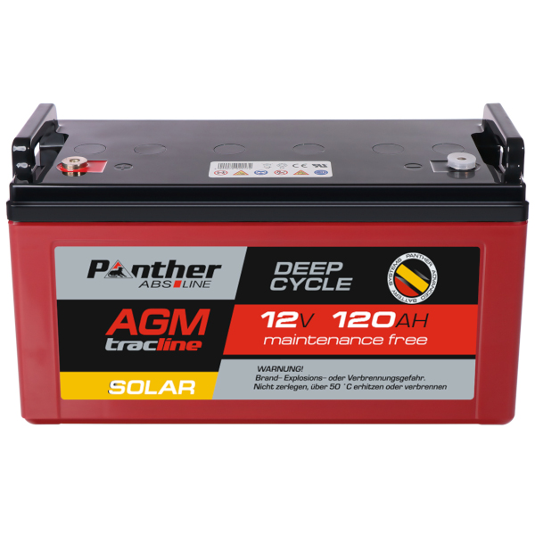 Panther AGM tracline TRASO12-120 Solar | 12V 120Ah Deep-Cycle Batterie online bei pro-akkus kaufen