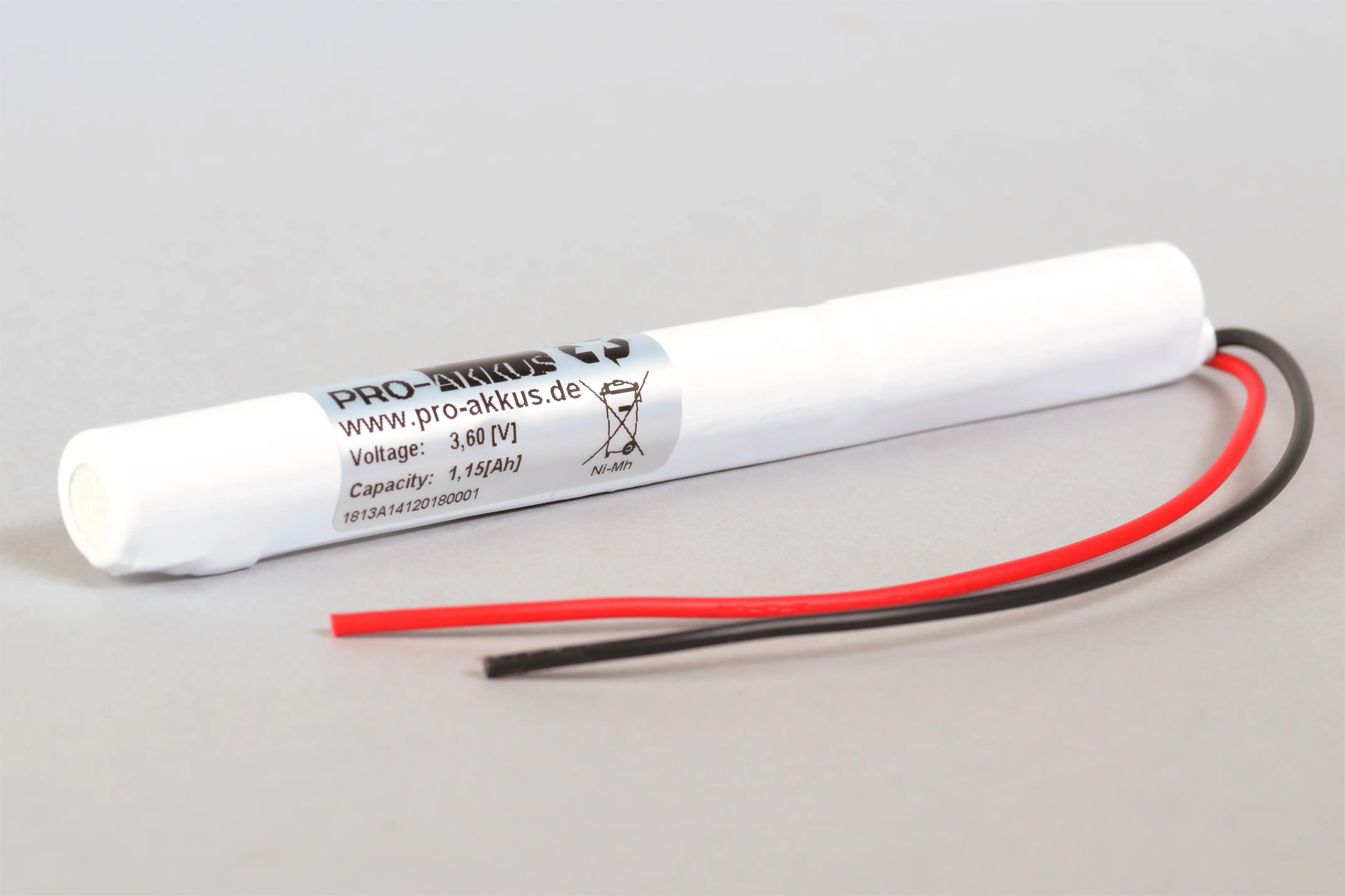 NiMh Notbeleuchtung Akku 3,6V / 1150mAh (1,15Ah), Stab mit Kabel online bei pro-akkus kaufen