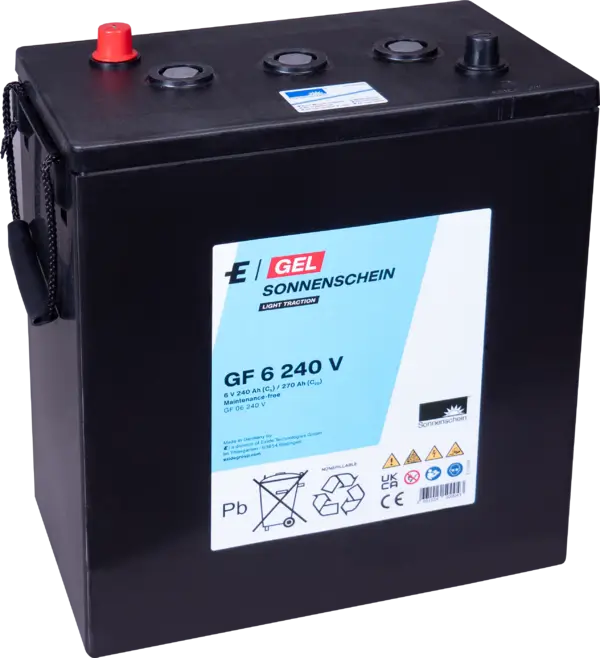 Sonnenschein GF06240V 6V 240Ah Blei-Gel Akku Zyklenfest online bei pro-akkus kaufen