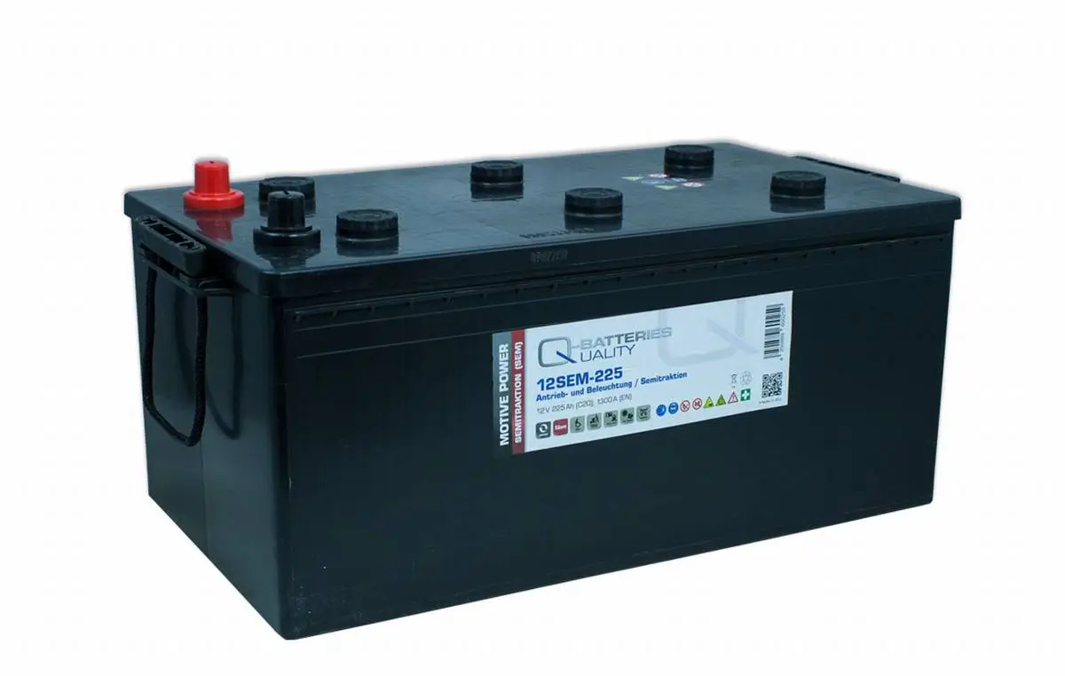 Q-Batteries 12SEM-225 - 12V | 225Ah Semitraktionsbatterie (SEM)