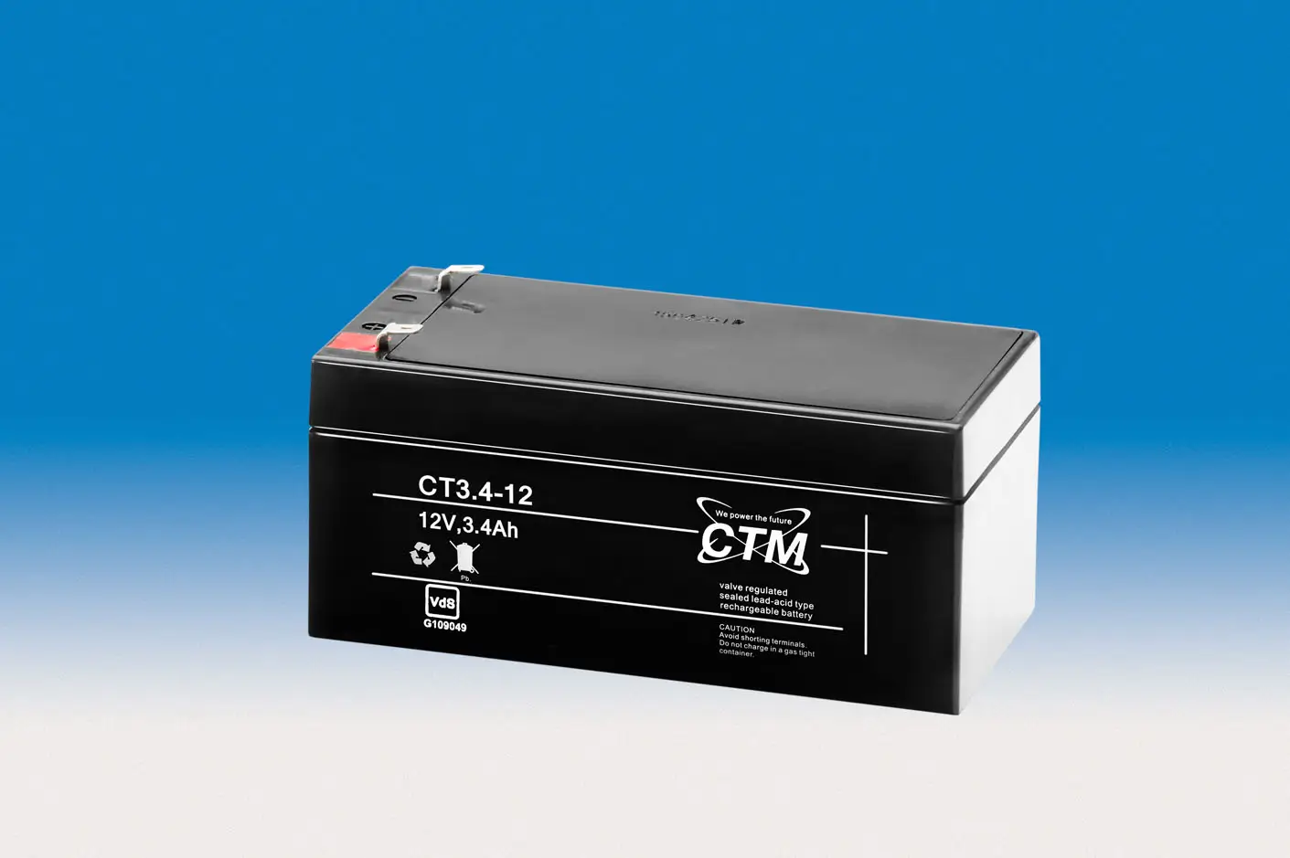 CTM CT3.4-12 - 12V | 3,4Ah AGM Bleiakku VdS CTM CT3.4-12 - 12V | 3,4Ah AGM Bleiakku VdS