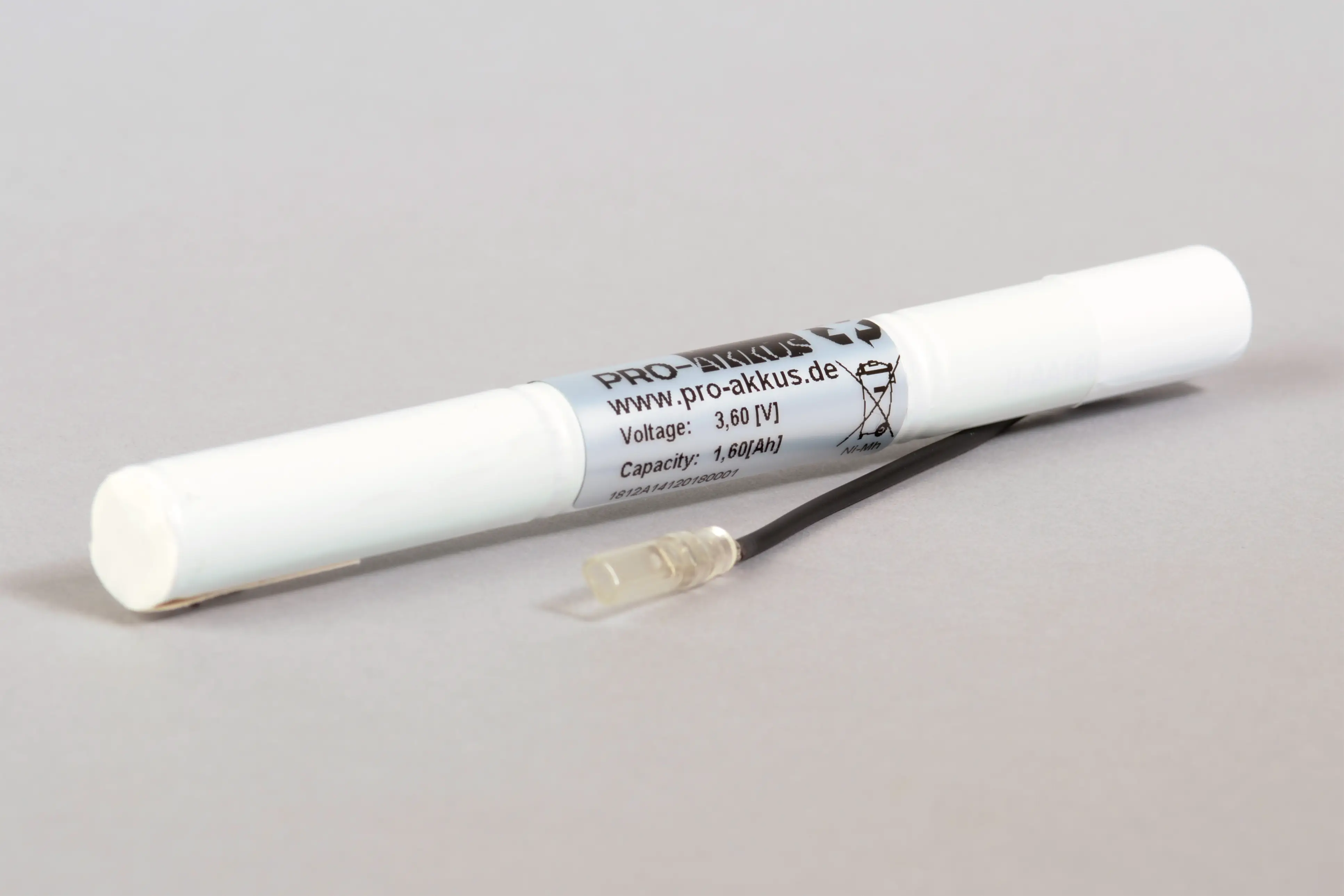 NiMh Notbeleuchtung Akku 3,6V / 1600mAh (1,6Ah), Stab mit Kabel und Faston online bei pro-akkus kaufen