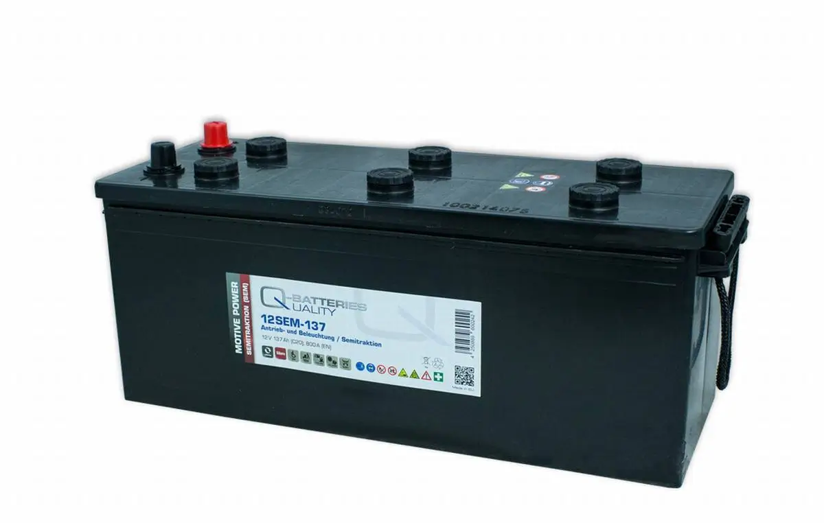 Q-Batteries 12SEM-137 - 12V | 137Ah Semitraktionsbatterie (SEM)