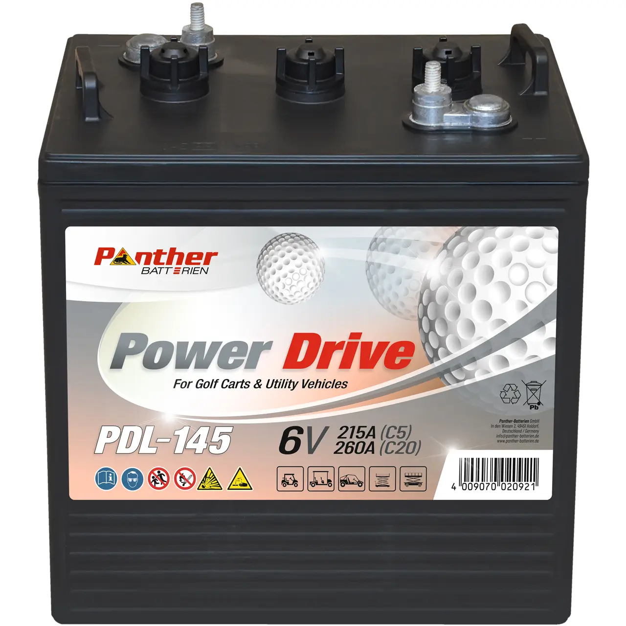 Panther Power Drive PDL-145 6V 260Ah Blei-Säure Batterie online bei pro-akkus kaufen