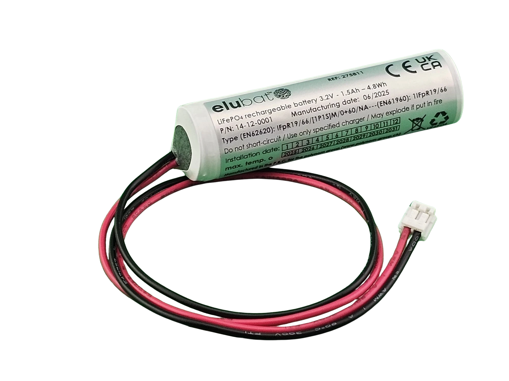 ELUBAT 275811 Originalakku für Notbeleuchtung 3,2V 1,5Ah LiFePO4 online bei pro-akkus kaufen