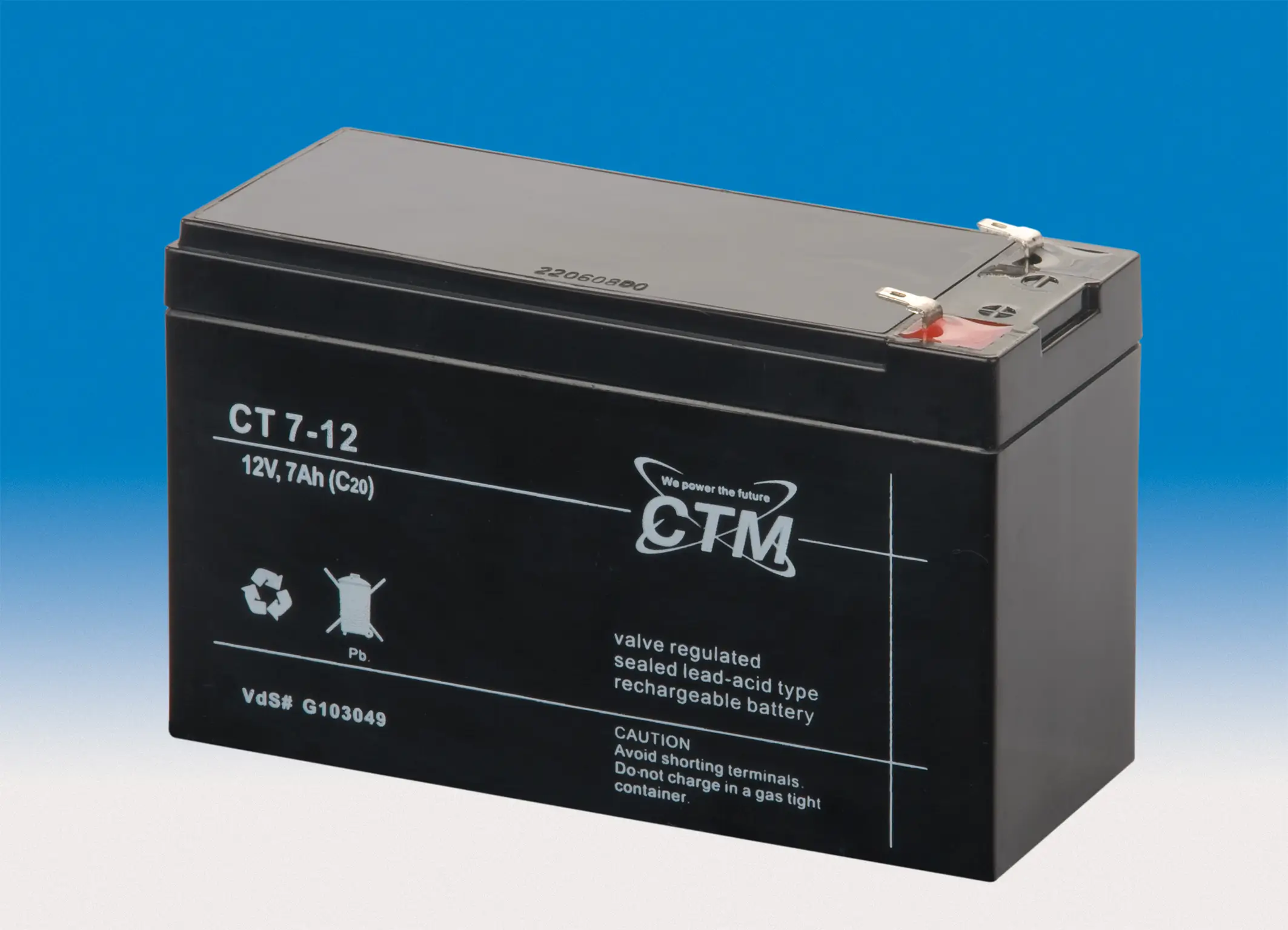 CTM CT7-12 - 12V | 7Ah AGM Bleiakku VdS CTM CT7-12 - 12V | 7Ah AGM Bleiakku VdS