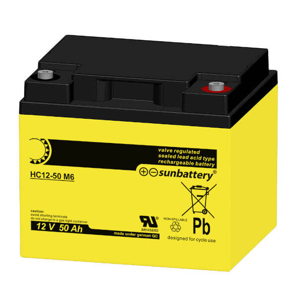 SUN Battery HC12-50 M6 (12V / 50Ah) AGM Batterie SUN Battery HC12-50 M6 (12V / 50Ah) AGM Batterie