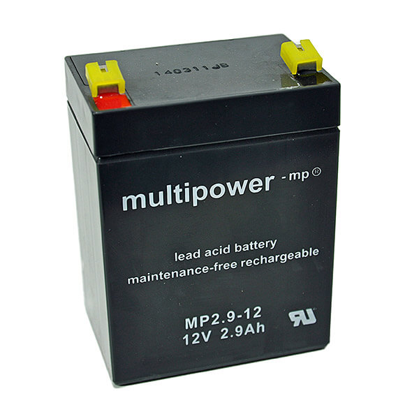 Multipower MP2.9-12 12V 2,9Ah Blei-Akku / AGM Batterie Multipower MP2.9-12 12V 2,9Ah Blei-Akku / AGM Batterie