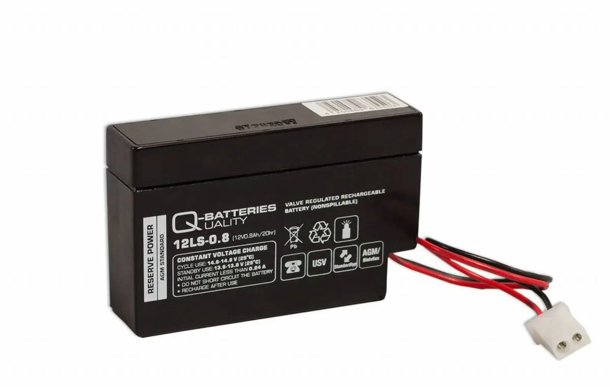 Q-Batteries 12LS-0.8 AMP 12V 0,8Ah AGM Batterie Akku online bei pro-akkus kaufen