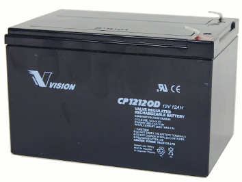 Vision CP12120D 12V 12Ah Blei-Akku / AGM Batterie Zyklenfest Vision CP12120D 12V 12Ah Blei-Akku / AGM Batterie Zyklenfest
