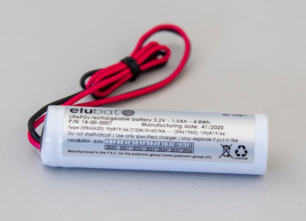 ELUBAT LiFePO4 Notbeleuchtung Akku 3.2V / 1,5Ah Ref:275811 ELUBAT LiFePO4 Notbeleuchtung Akku 3.2V / 1,5Ah Ref:275811