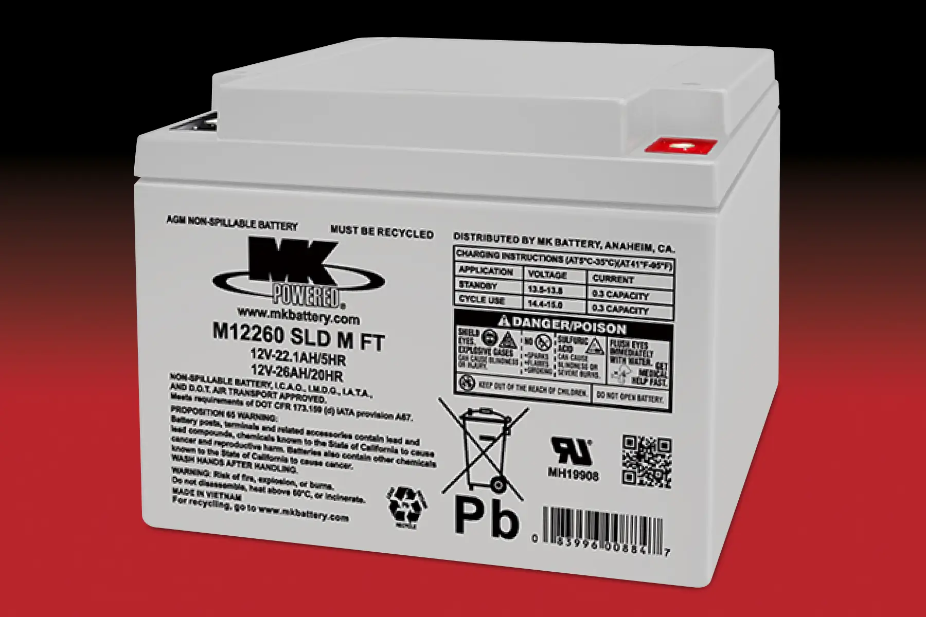 MK Battery ES26-12FT - 12V | 26Ah Blei-AGM Akku MK Battery ES26-12FT - 12V | 26Ah Blei-AGM Akku online bei pro-akkus kaufen