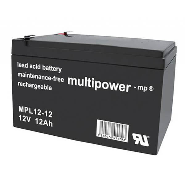 Multipower MPL12-12 - 12V 12Ah AGM Akku LongLife Multipower MPL12-12 - 12V 12Ah AGM Akku LongLife