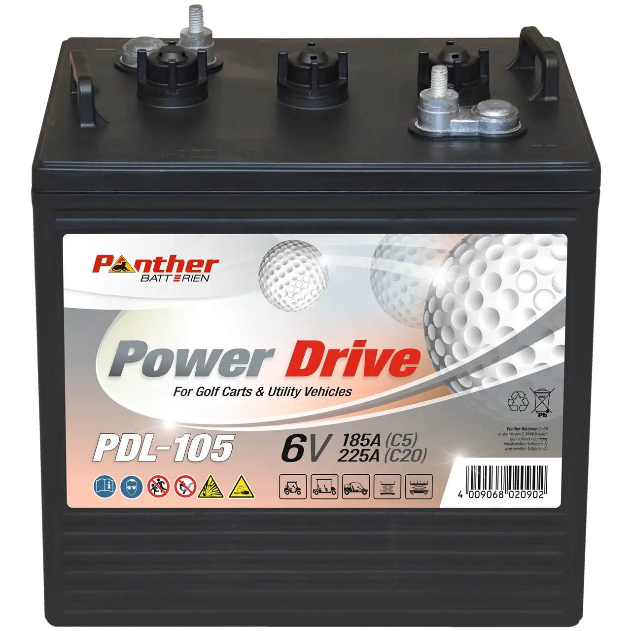 Panther Power Drive PDL-105 6V 225Ah Blei-Säure Batterie online bei pro-akkus kaufen
