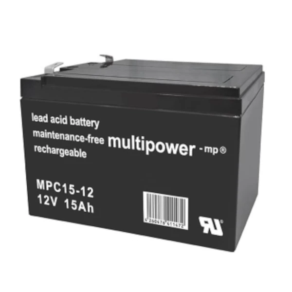Multipower MPC15-12 | 12V 15Ah Blei-Akku / AGM Batterie Zyklenfest online bei pro-akkus kaufen