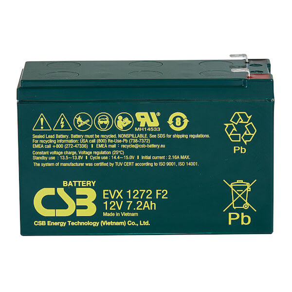 CSB EVX1272F2 12V 7,2Ah Blei-Akku / AGM Batterie Zyklentyp CSB EVX1272F2 12V 7,2Ah Blei-Akku / AGM Batterie Zyklentyp