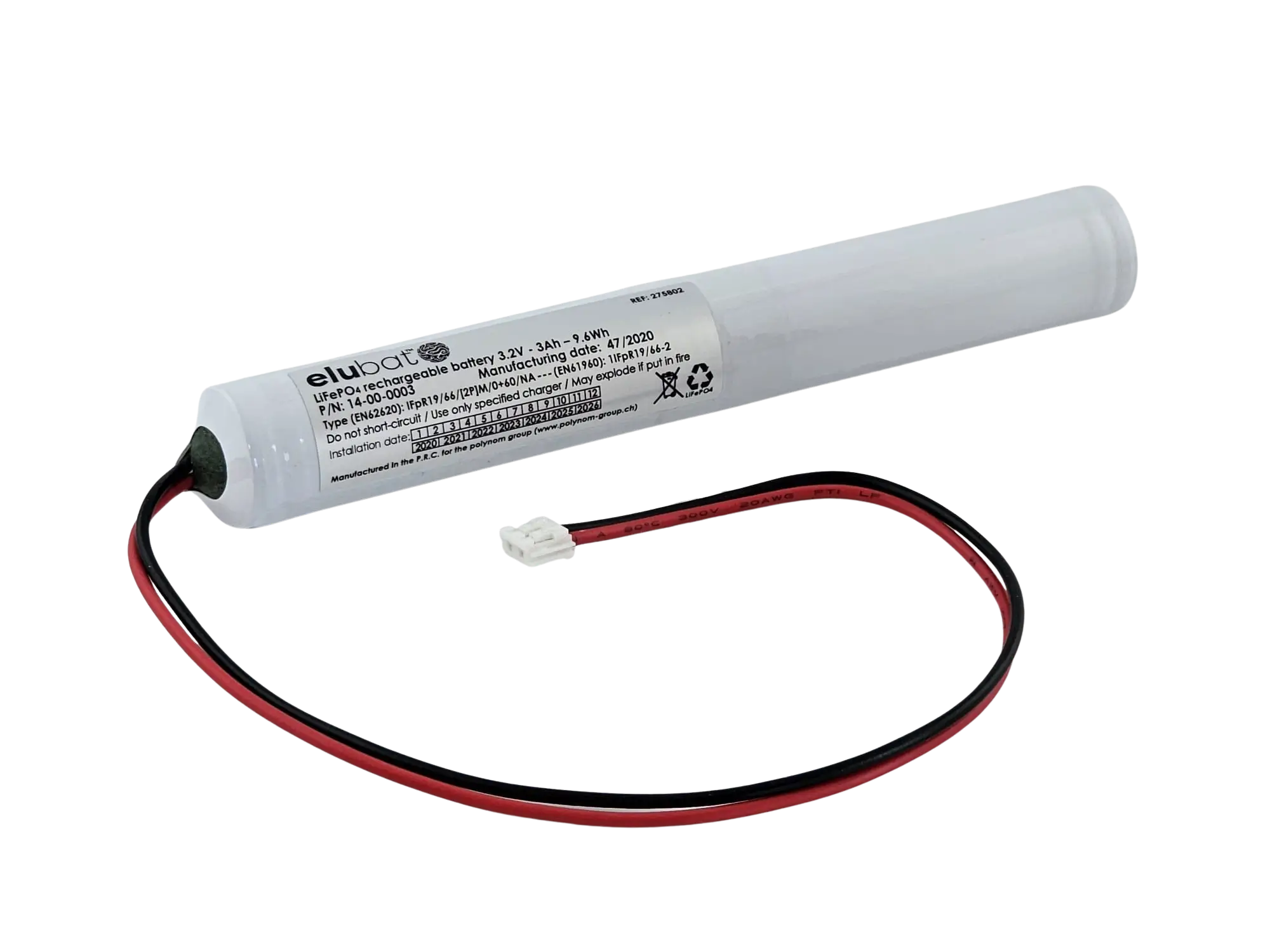 ELUBAT 275802 Originalakku für Notbeleuchtung 3,2V 3Ah LiFePO4 online bei pro-akkus kaufen