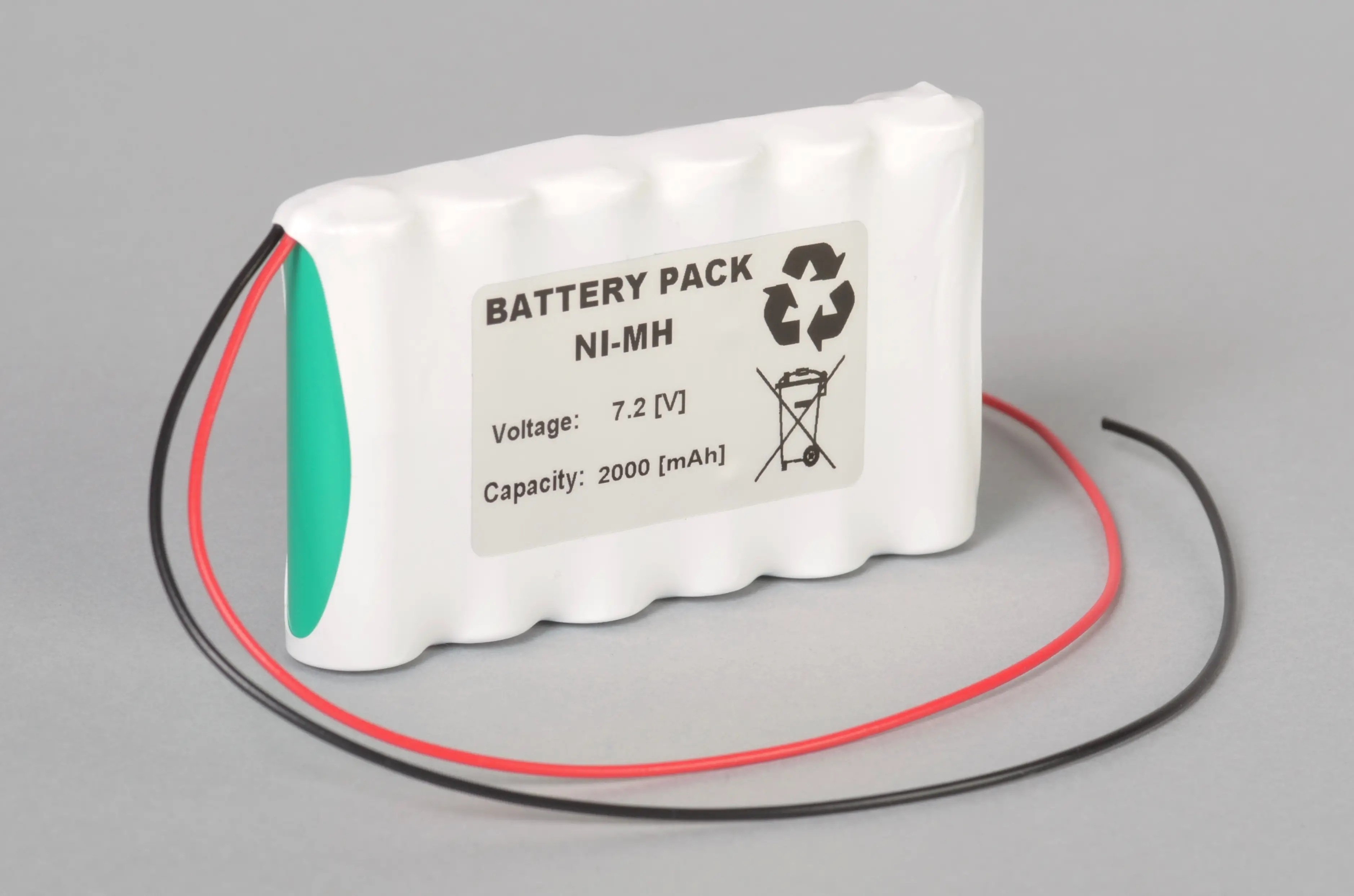 NiMh Notbeleuchtung Akku 7,2V / 2000mAh (2Ah), F6x1 Reihe mit Kabel online bei pro-akkus kaufen