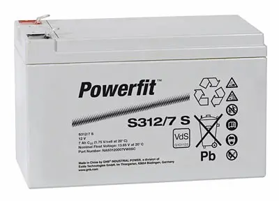 Exide Powerfit S312/7S - 12V | 7,2Ah AGM Bleiakku VdS Exide Powerfit S312/7S - 12V | 7,2Ah AGM Bleiakku VdS