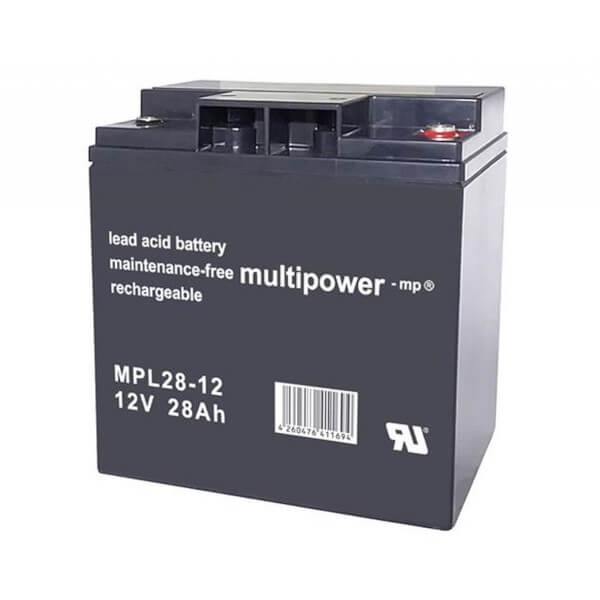 Multipower MPL28-12 - 12V 28Ah AGM Akku LongLife Multipower MPL28-12 - 12V 28Ah AGM Akku LongLife