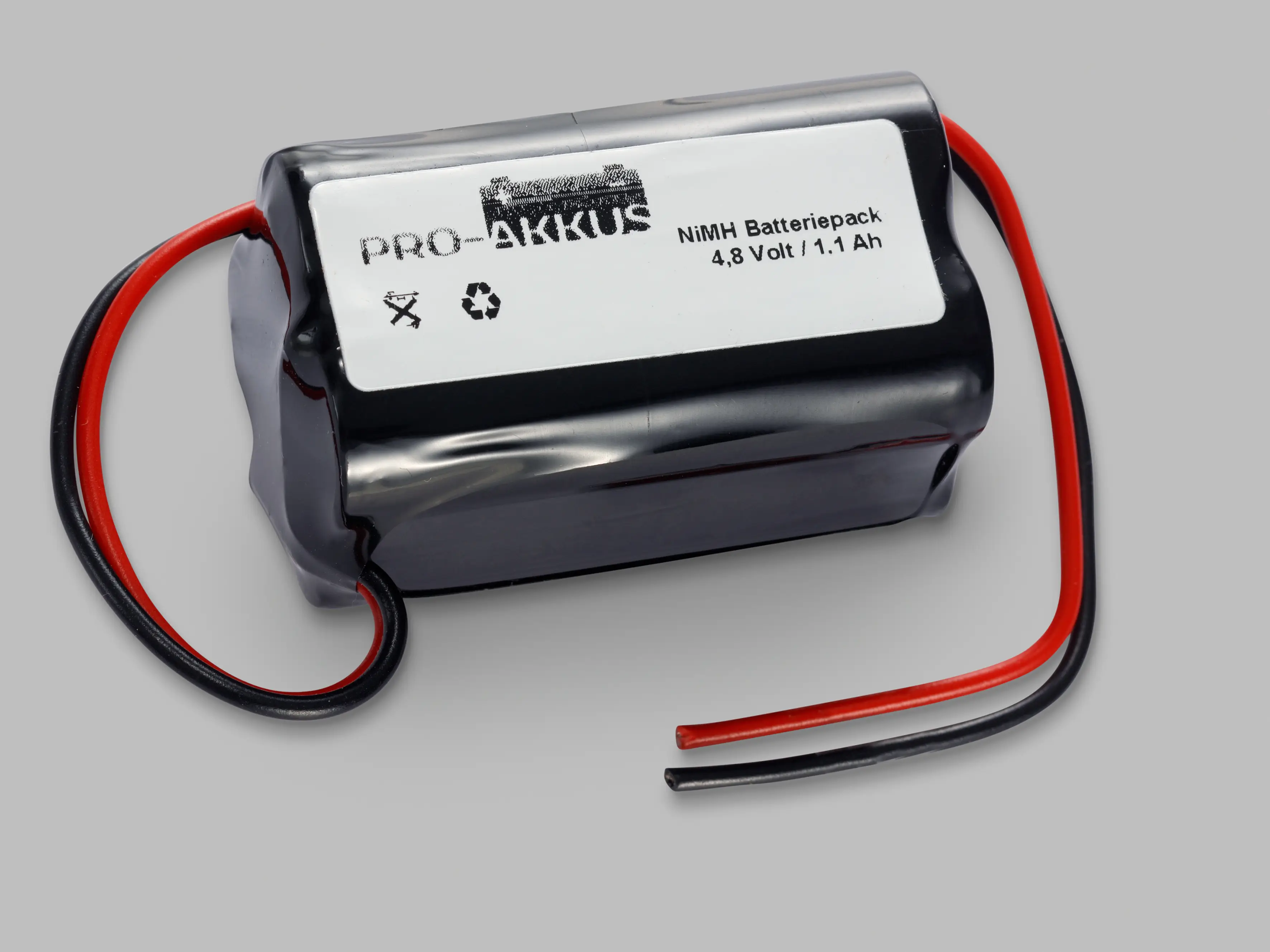 NiMh Notbeleuchtung Akku 4,8V / 1100mAh, Block mit Kabel online bei pro-akkus kaufen