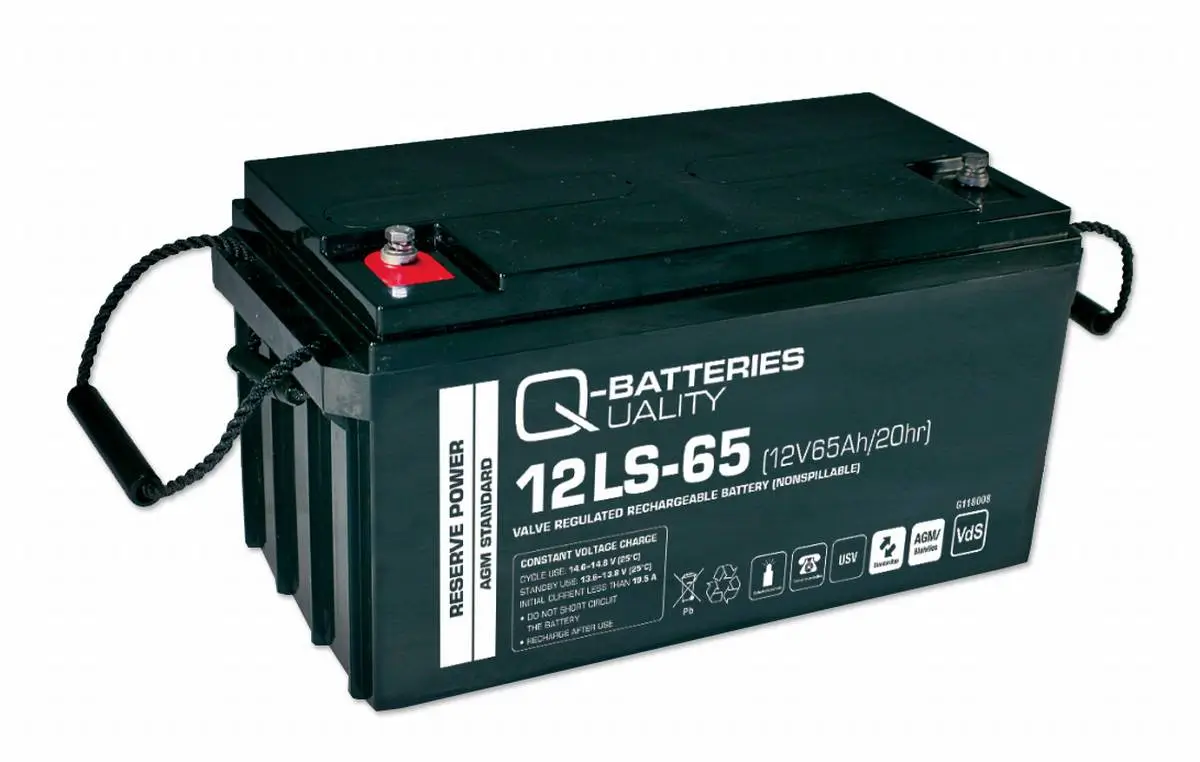 Q-Batteries 12LS-65 12V 65Ah AGM Batterie Akku VdS online bei pro-akkus kaufen