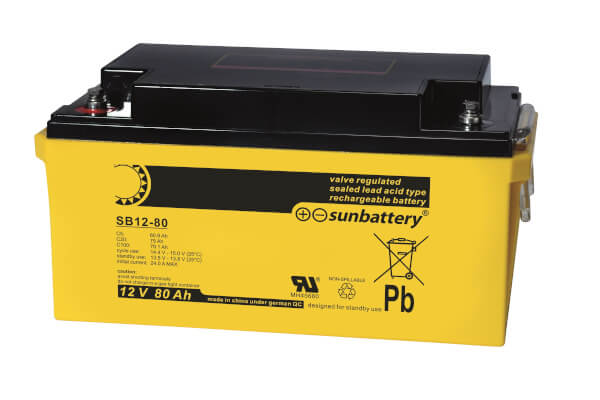 Sun Battery SB12-80 - 12V 80Ah Blei-Vlies-Akku (AGM) online bei pro-akkus kaufen