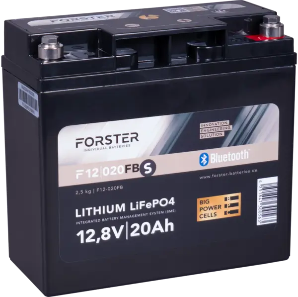 FORSTER F12-020FBS Lithium LiFePO4 Batterie - 12,8V | 20Ah online bei pro-akkus kaufen