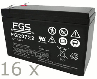 Akkusatz für AdPoS Mini 5000 USV - 16 x 12V | 7,2Ah mit VDS Zulassung Akkusatz für AdPoS Mini 5000 USV - 16 x 12V | 7,2Ah mit VDS Zulassung