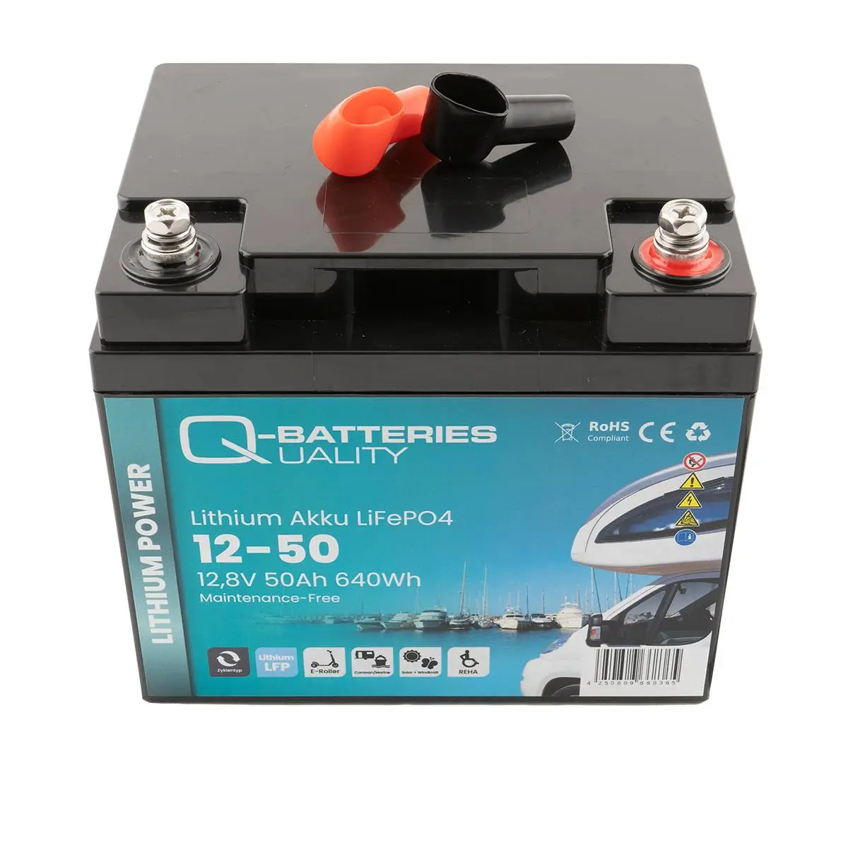 Q-Batteries LiFePO4 12-50 Lithium Akku - 12,8V | 50Ah online bei pro-akkus kaufen