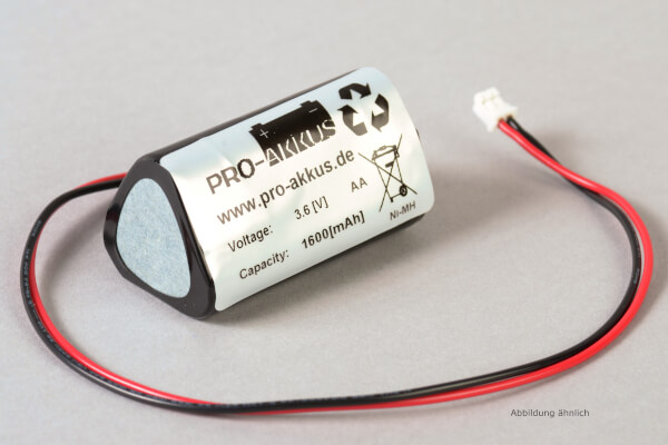 NiMh Notbeleuchtung Akku 3,6V 1,7Ah, Dreieck mit Kabel und Stecker online bei pro-akkus kaufen