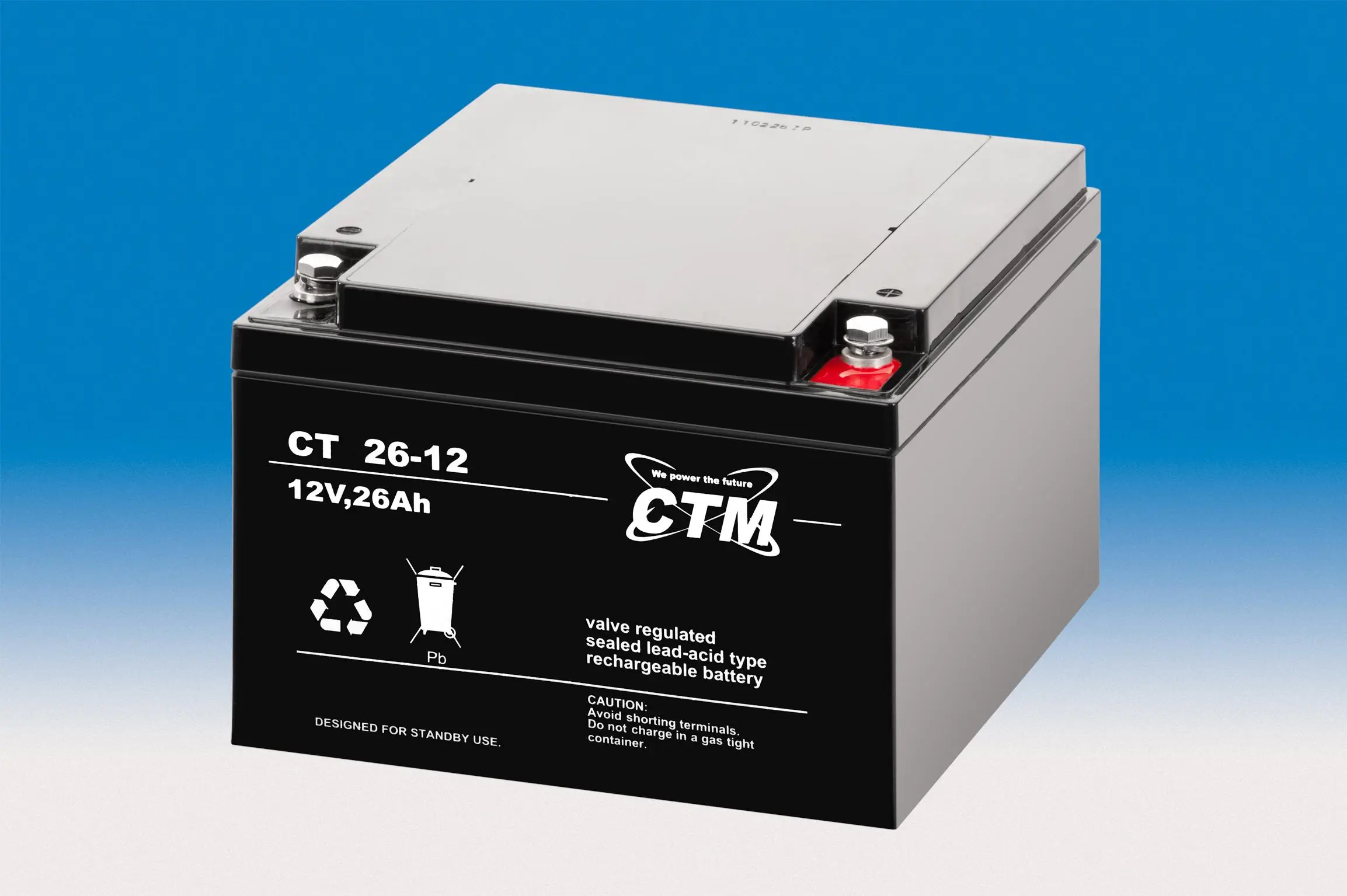 CTM CT26-12 - 12V | 26Ah AGM Bleiakku VdS CTM CT26-12 - 12V | 26Ah AGM Bleiakku VdS
