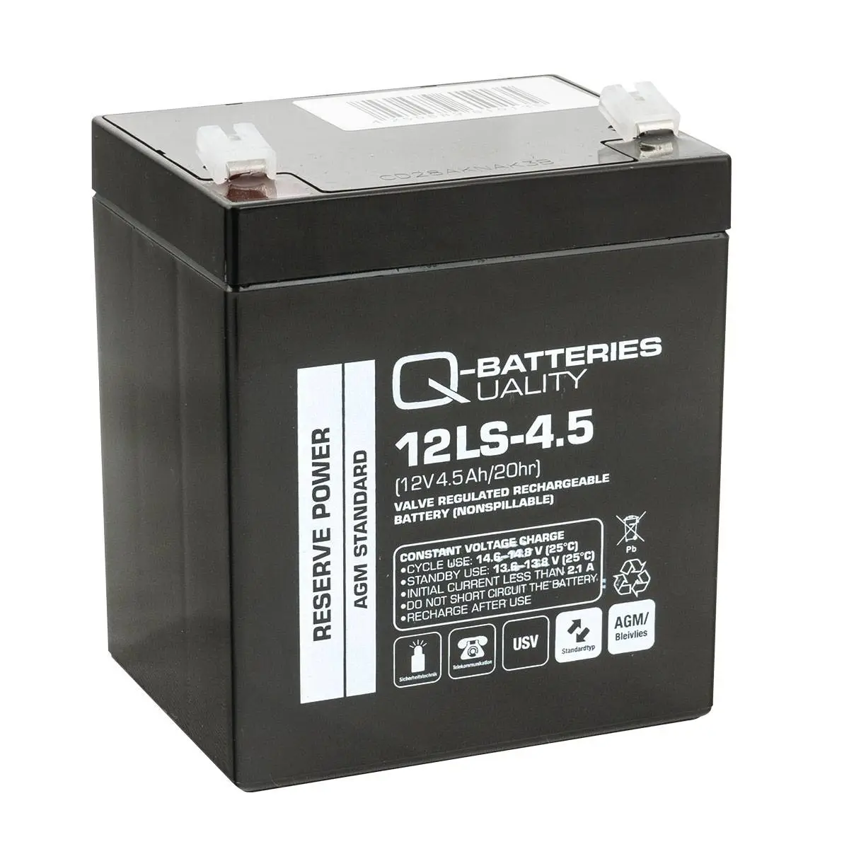 Q-Batteries 12LS-4.5 12V 4,5Ah AGM Batterie Akku online bei pro-akkus kaufen