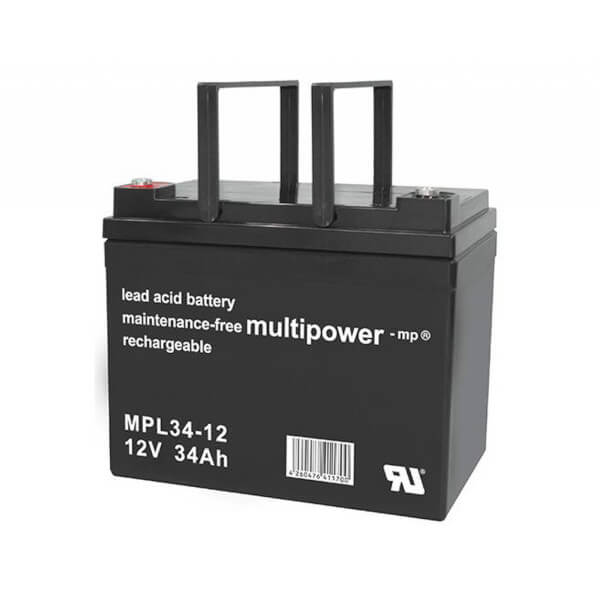 Multipower MPL34-12 - 12V 34Ah AGM Akku LongLife Multipower MPL34-12 - 12V 34Ah AGM Akku LongLife