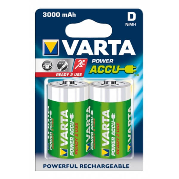 Varta Power Accu D NiMh 1,2V | 3000 mAh 2er Blister 56720 online bei pro-akkus kaufen