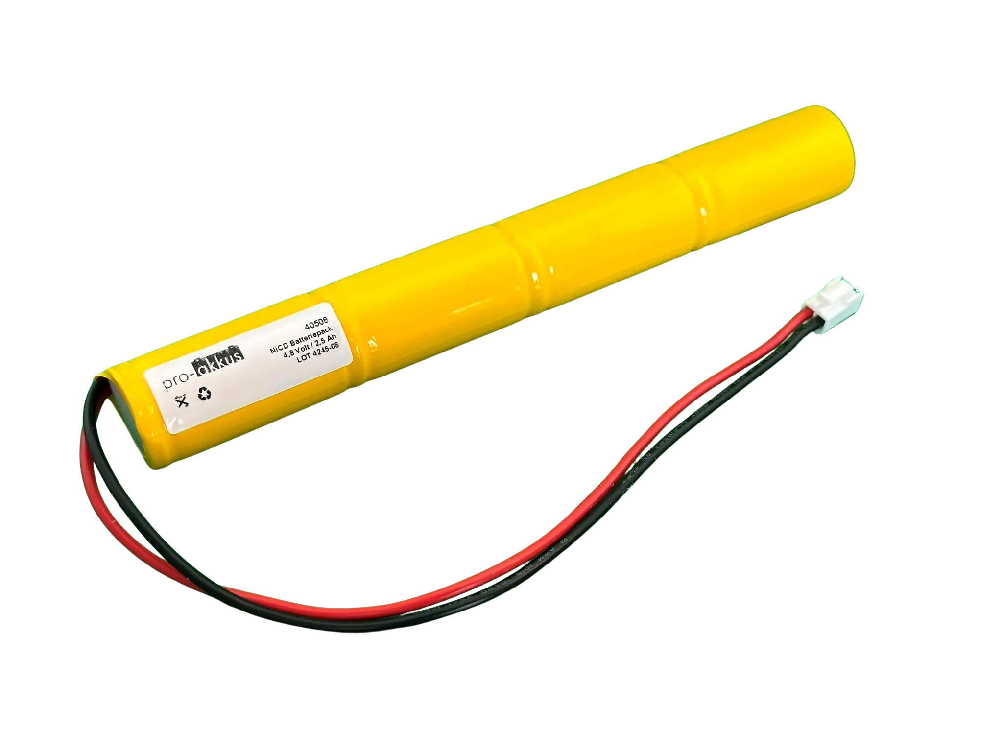 NiCd Notbeleuchtung Akku 4,8V 2,5Ah HT passend für TM Technologie SMART 44 308/1 A AT