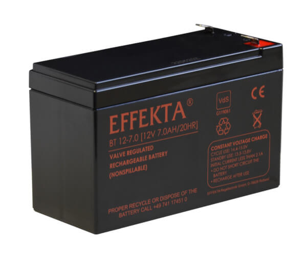 Effekta BT12-7.0 VdS 12V 7Ah Blei-Akku / AGM Batterie Effekta BT12-7.0 VdS 12V 7Ah Blei-Akku / AGM Batterie